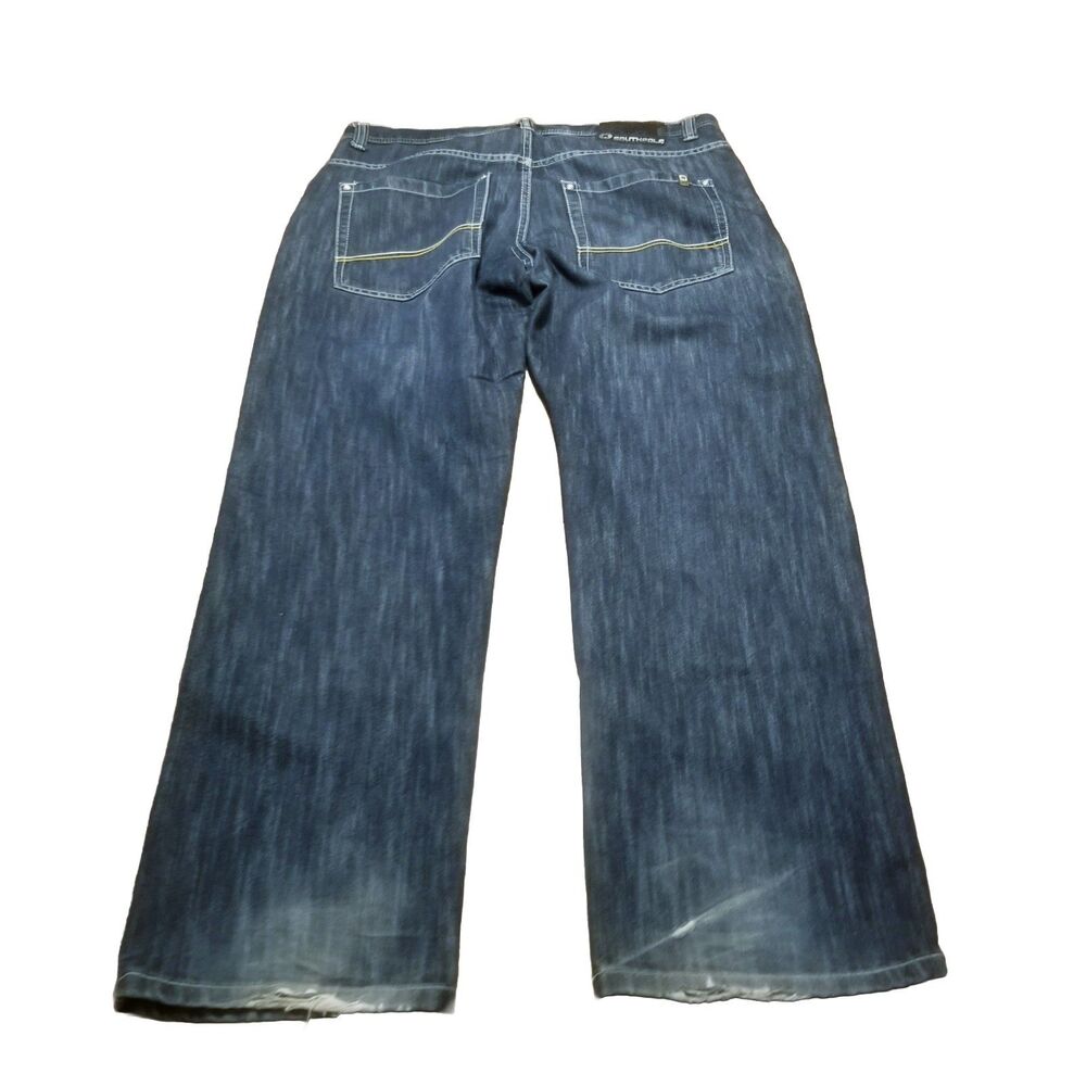 Southpole Jeans Men's Size 38x34 Dark Wash Baggy Y2K Hip Hop 90's Skater (37x33) - Picture 3 of 6
